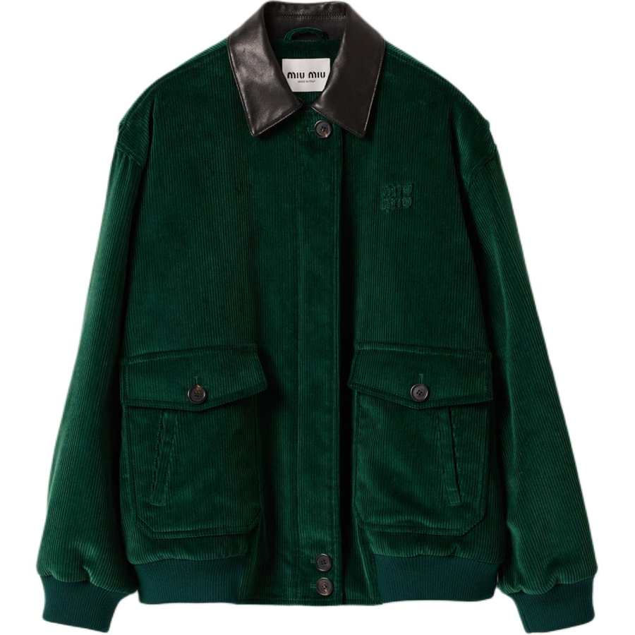 MIU MIU Logo Detailed Long Sleeved Coat