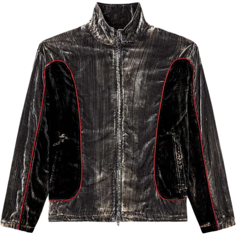 DIESEL DIESEL J Hay Treated Velvet Track Jacket