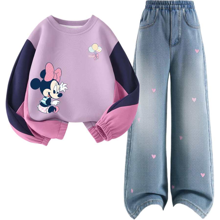 Disney Kids Casual Sportswear Crew Neck Moderate