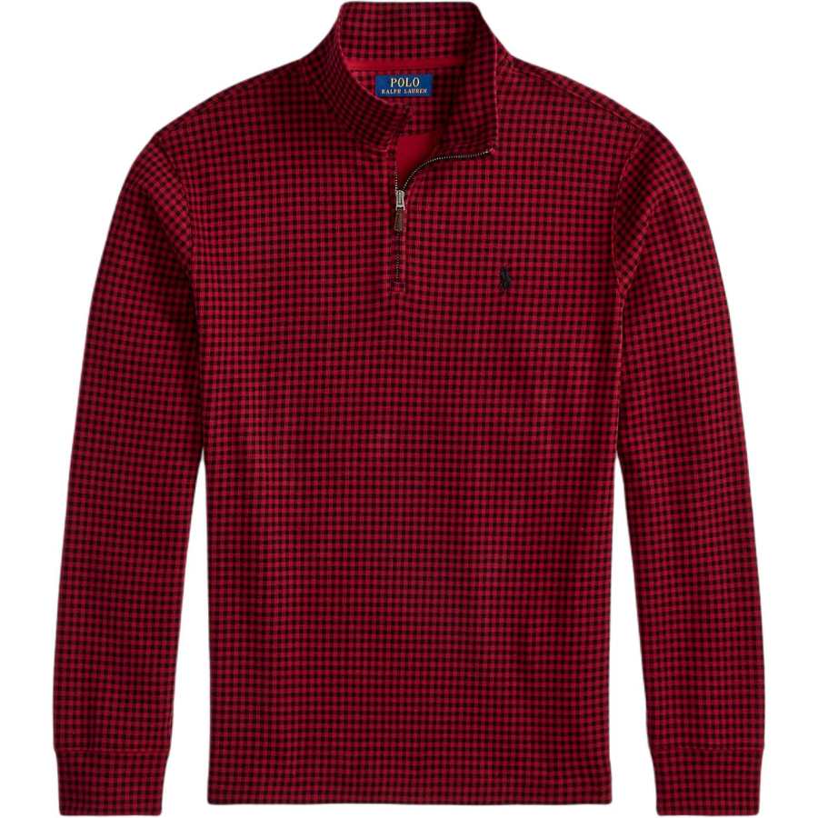 Polo Ralph Lauren gingham-check half-zip sweater