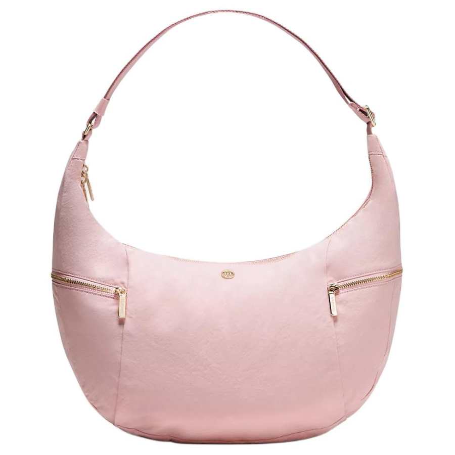 Lululemon Nylon Shoulder Bag Large Women's Pink Mist & Gold