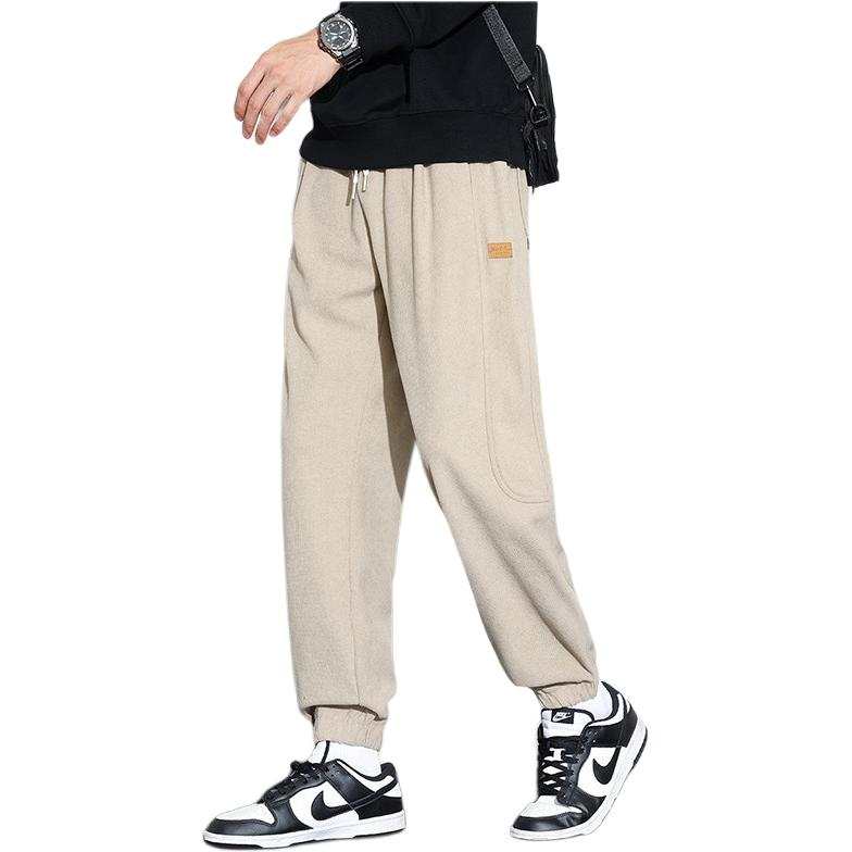 Tonlion Casual Pants Men's Khaki Thin Cuffed Pants