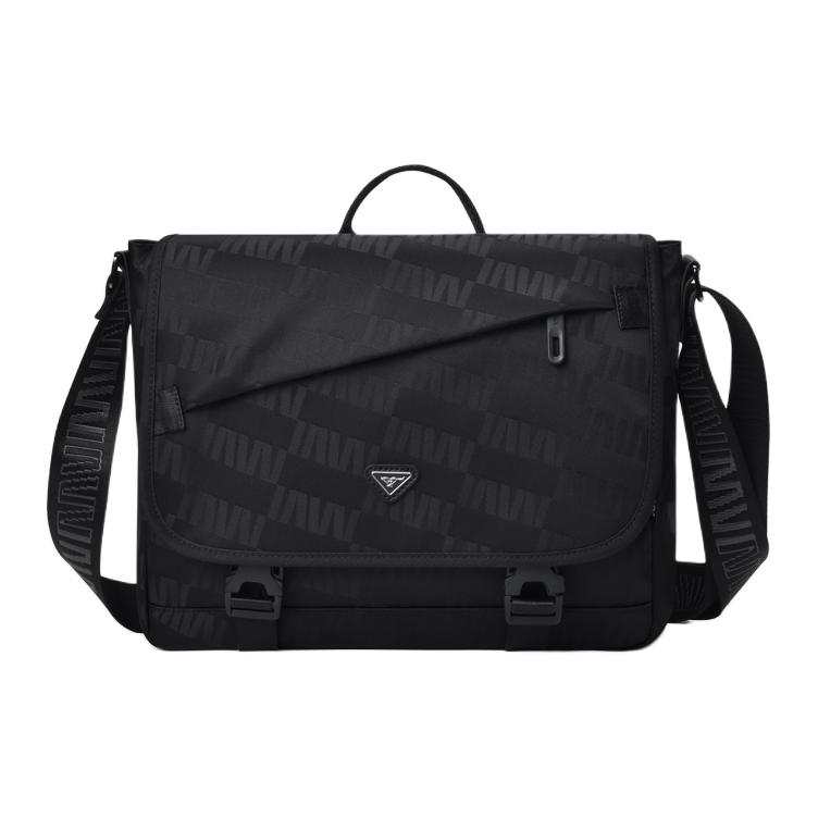 SEPTWOLVES Fabric Shoulder Bag, Crossbody Bag, Handbag Large Men's Black