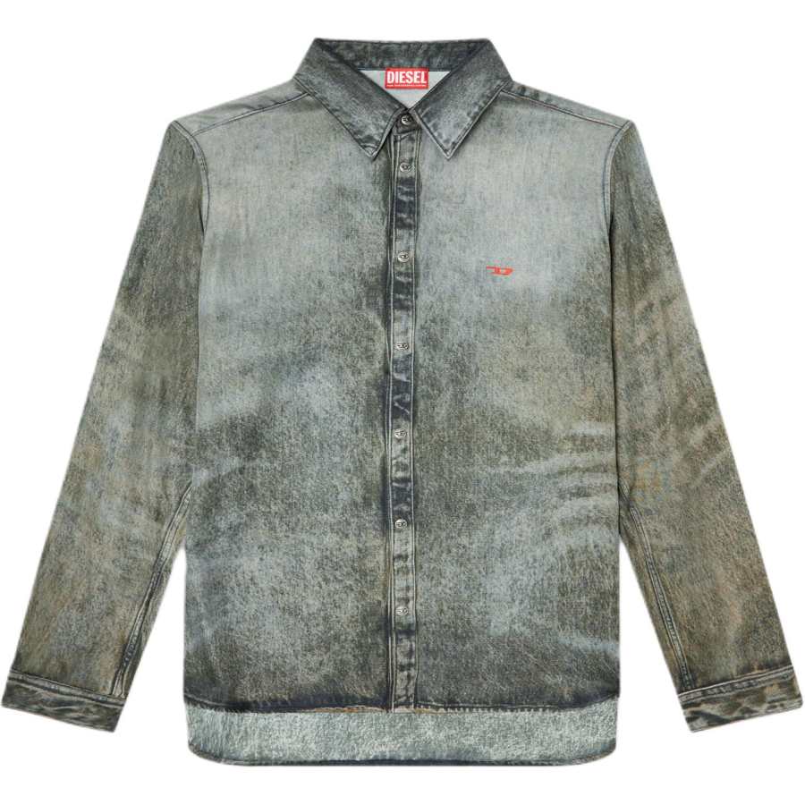 Diesel acid-wash long-sleeve shirt