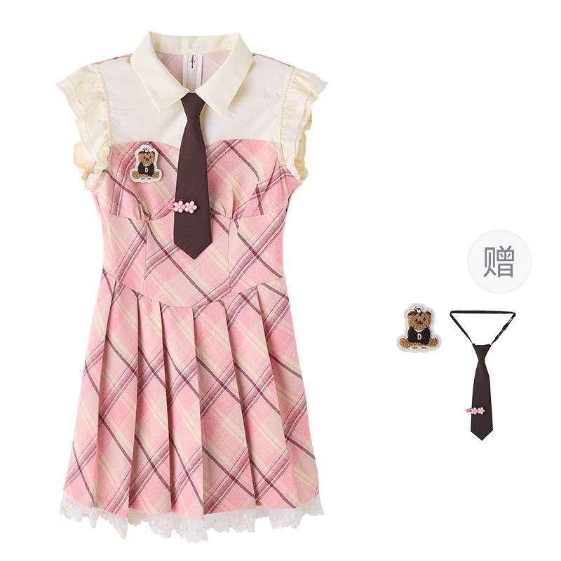 Fabric Pig Short Sleeved Dress Women's