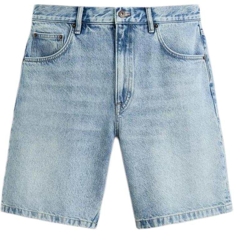 ZARA ZARA Denim Shorts Men's Light Blue Moderate