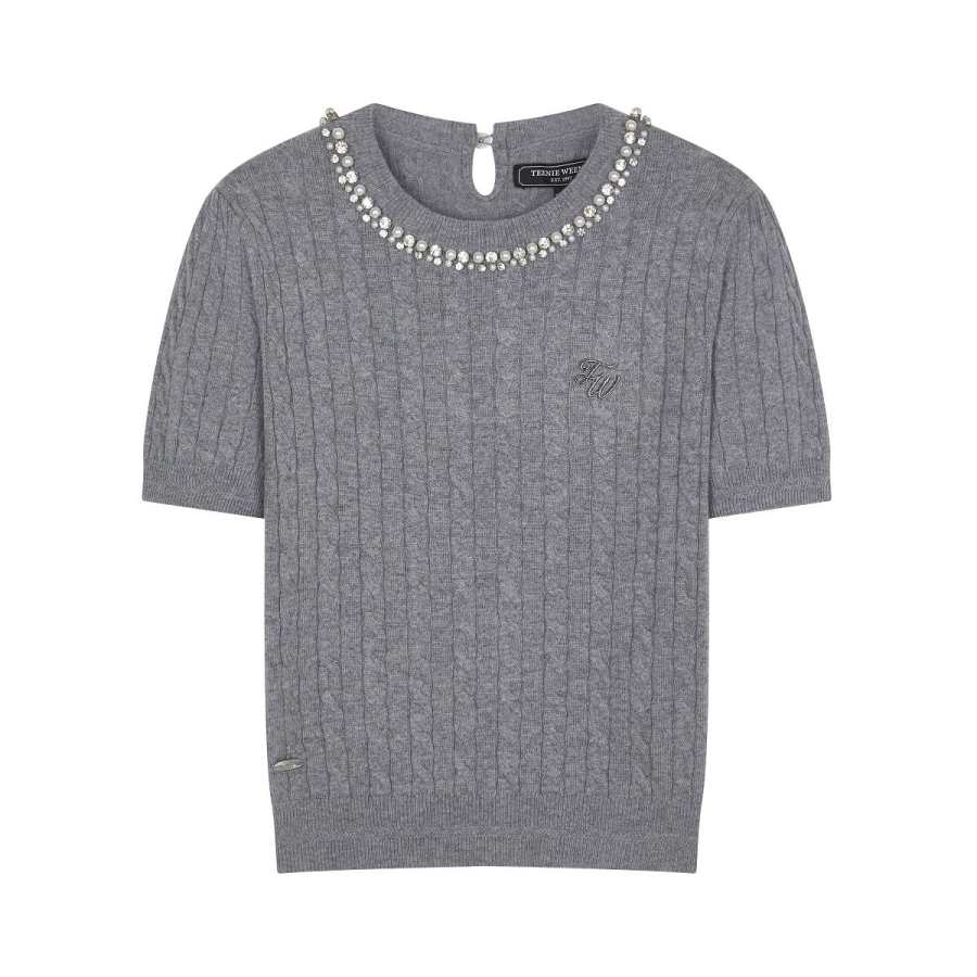 Teenie Weenie Sweaters Women's Gray Crew Neck Moderate Other