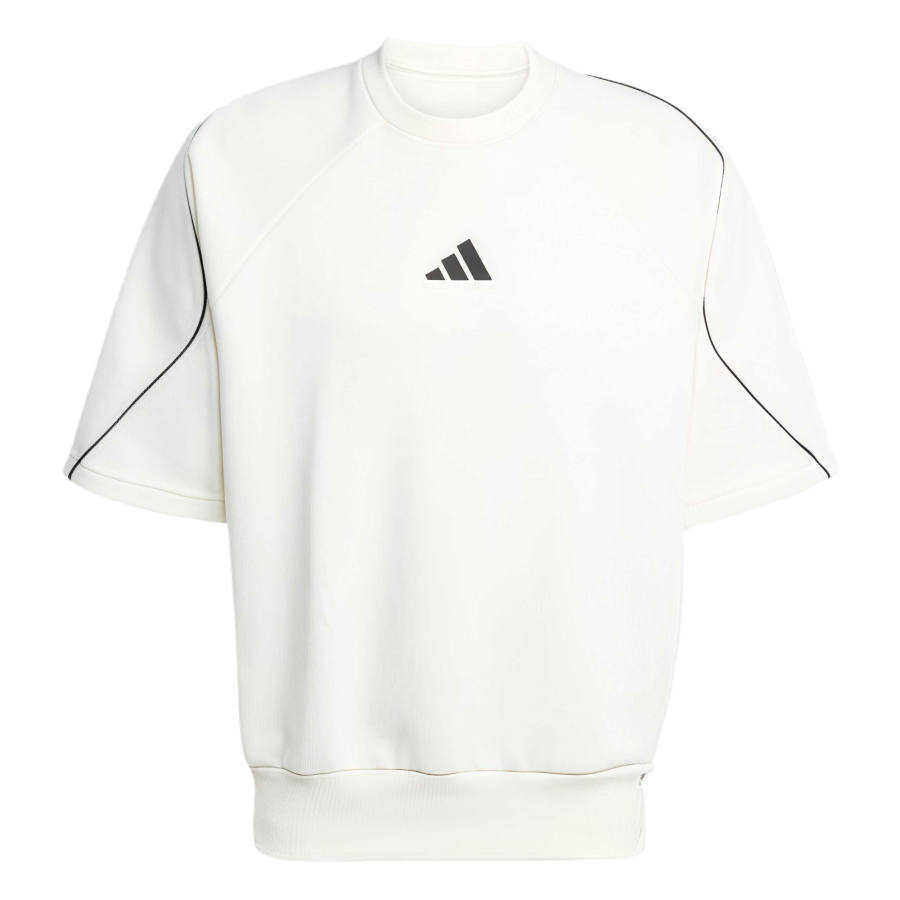 Adidas Adidas T Shirts Men's White Crew Neck Moderate Straight Fit