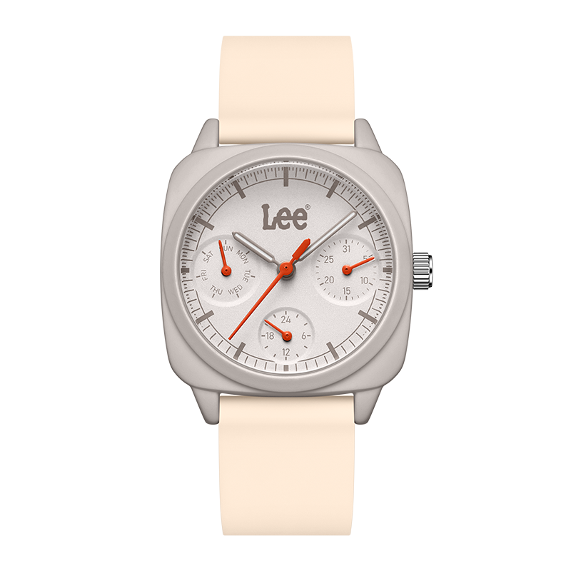 Lee Shiny Colors Collection Wrist Watches Quartz Movement Silicone Strap White Dial Women's Watch