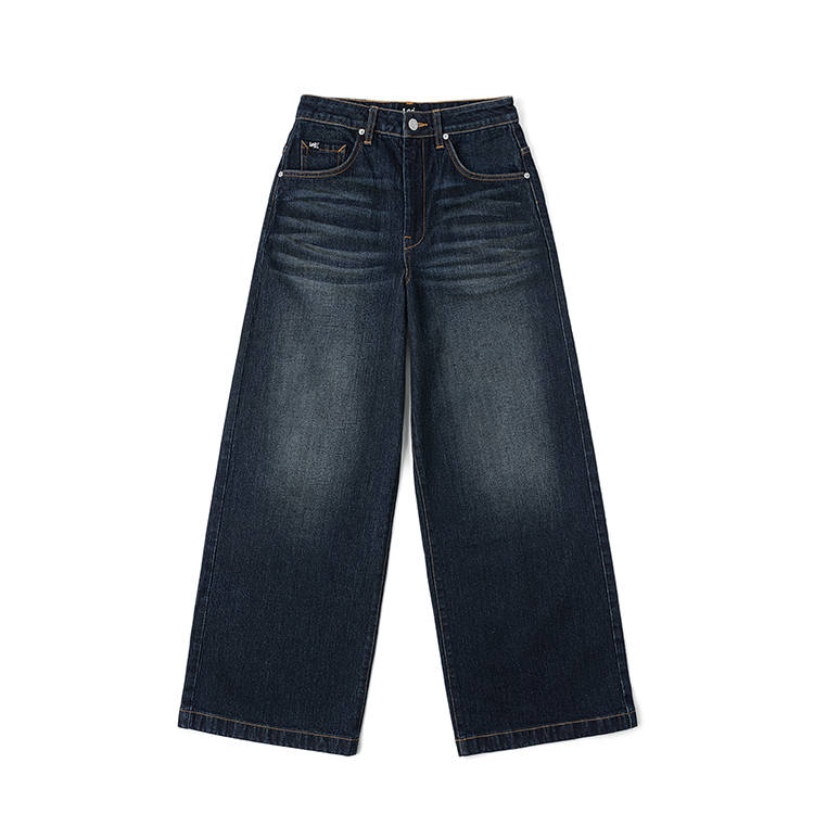 Lee Jeans Women's Dark Blue Moderate Wide Leg Pants