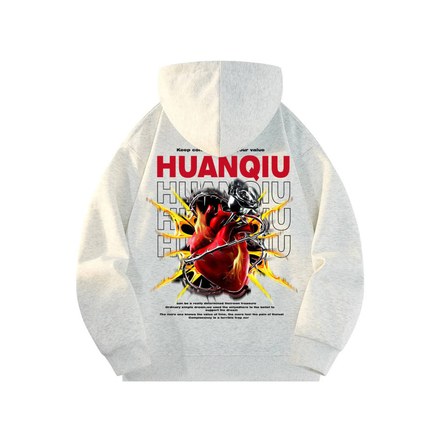 HUANQIU Sweatshirts Unisex Hooded Moderate Heavyweight