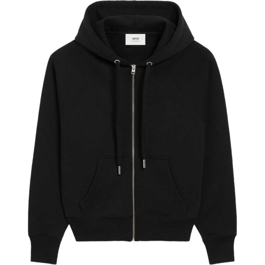 Amiparis Ami de Coeur zip-up cotton hoodie