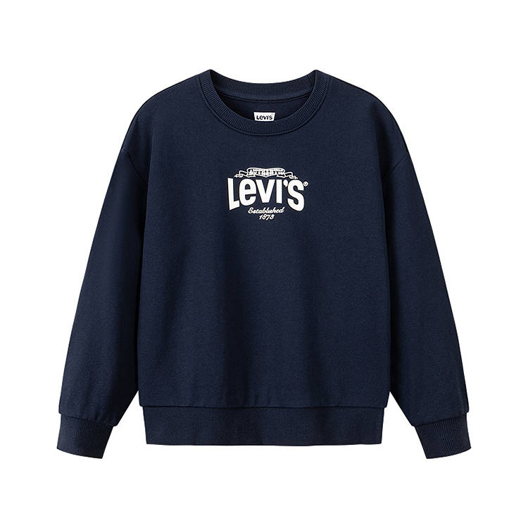 Levis Levis Without Hood Pullover Sweatshirt White/Red/Blue Teenagers