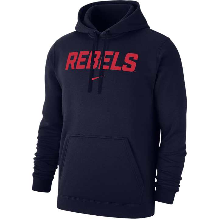 Nike Nike Ole Miss Club Fleece Men's Nike College Pullover Hoodie