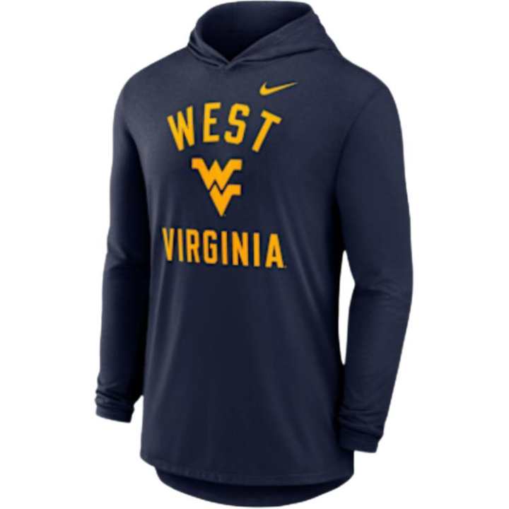 Nike Nike West Virginia Campus Arch Men's Nike Dri-FIT College Long-Sleeve Hooded T-Shirt