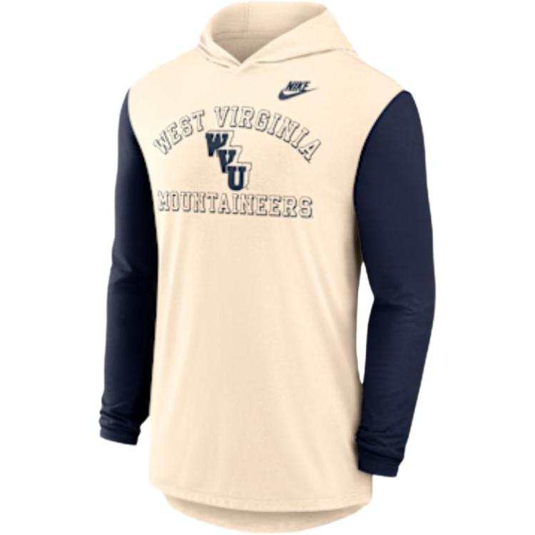 Nike Nike West Virginia Legacy Men's Nike Dri FIT College Long Sleeve Hooded T Shirt