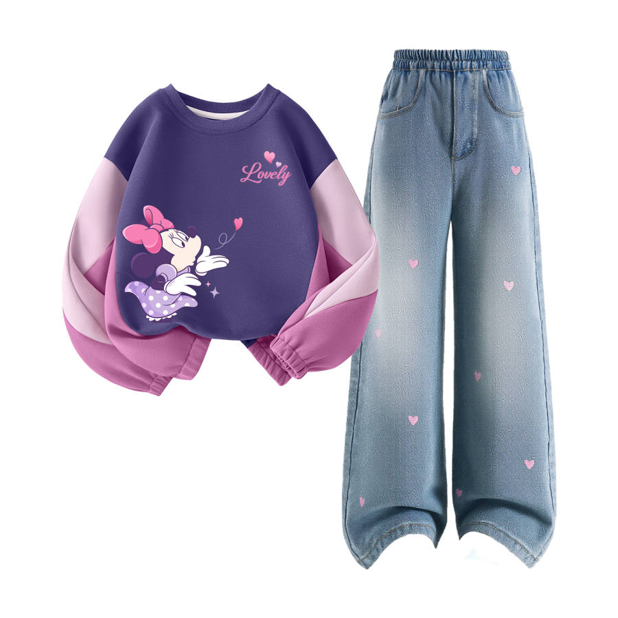 Disney Kids Casual Sportswear Crew Neck Moderate