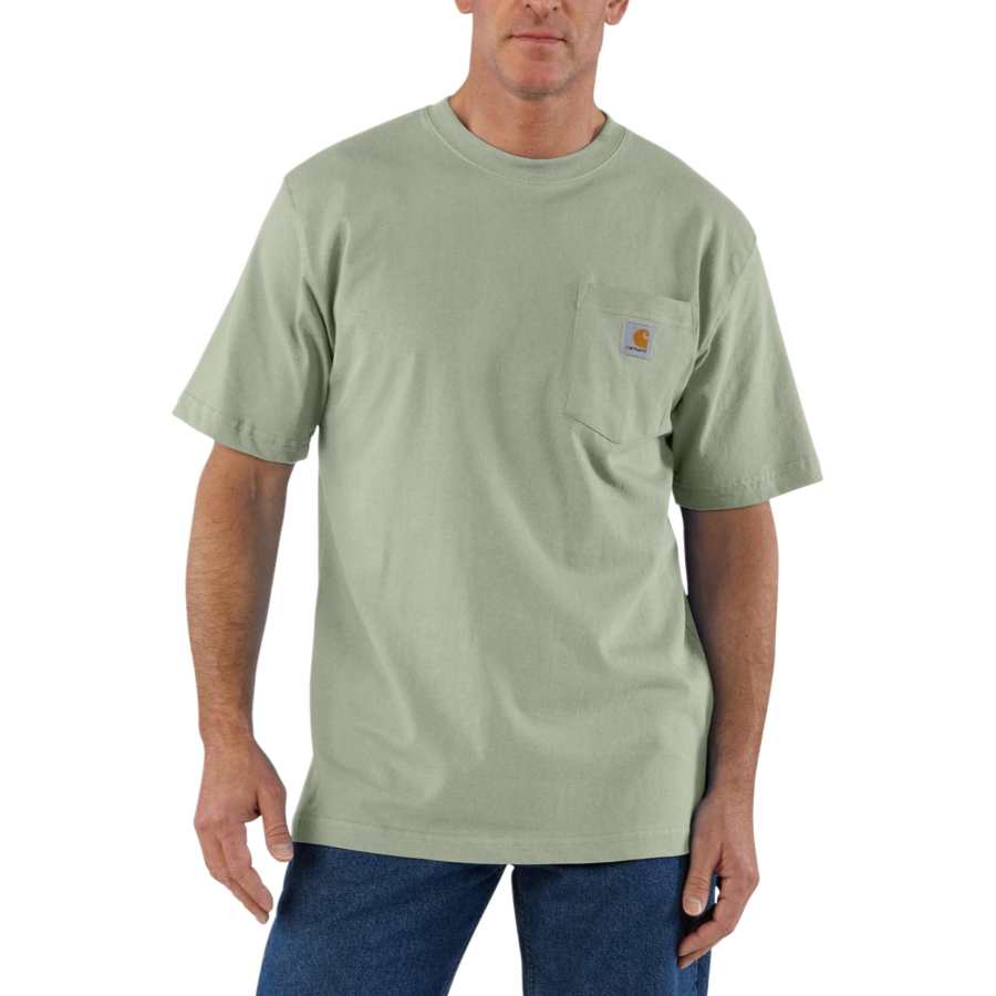 Carhartt SS25 K87 Men's Loose Fit Heavyweight Short Sleeve Pocket T Shirt T Shirt Men's
