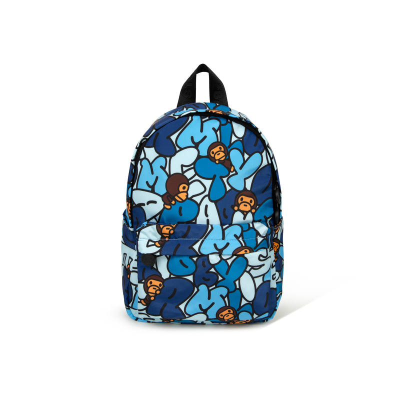 BABY MILO STORE BY A BATHING APE Fabric Backpack Women's Blue/Green/Ecru/Pink/Multicolor