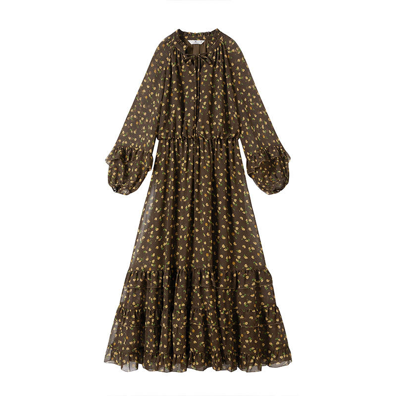 XIANGYING Long Sleeved Dress Women's