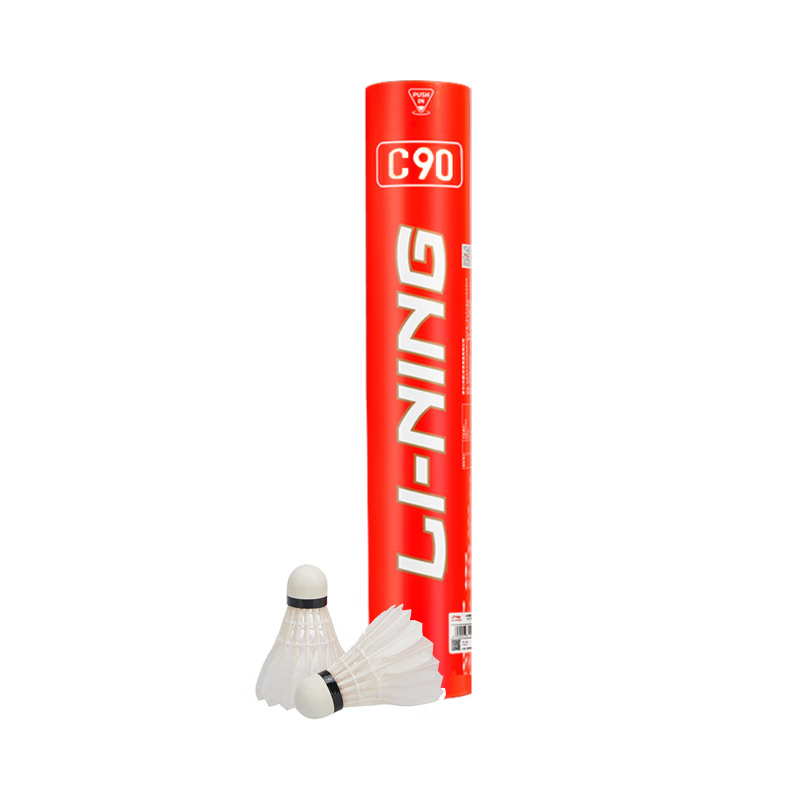 Li-Ning Li Ning C90 Duck Feather Shuttlecock 12 Pack Duck Feather All Round Duck Feather Shuttlecocks