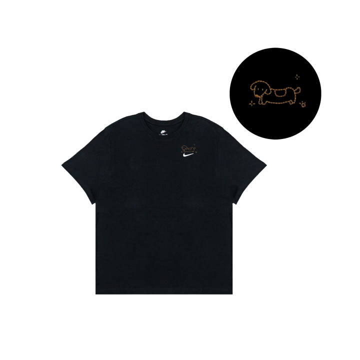 Nike Nike Sportswear T Shirts Men's Black Crew Neck Moderate Straight Fit