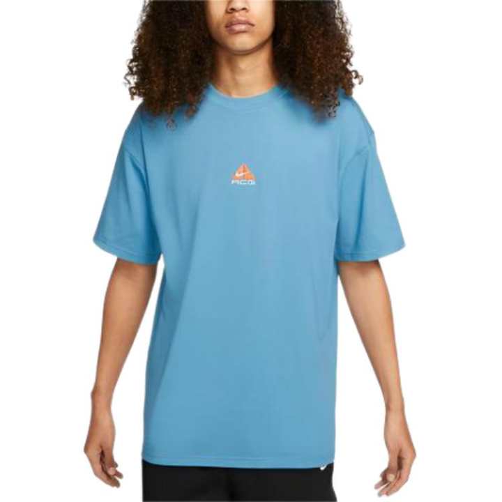 Nike Nike T Shirts Men's Blue Crew Neck Moderate Straight Fit