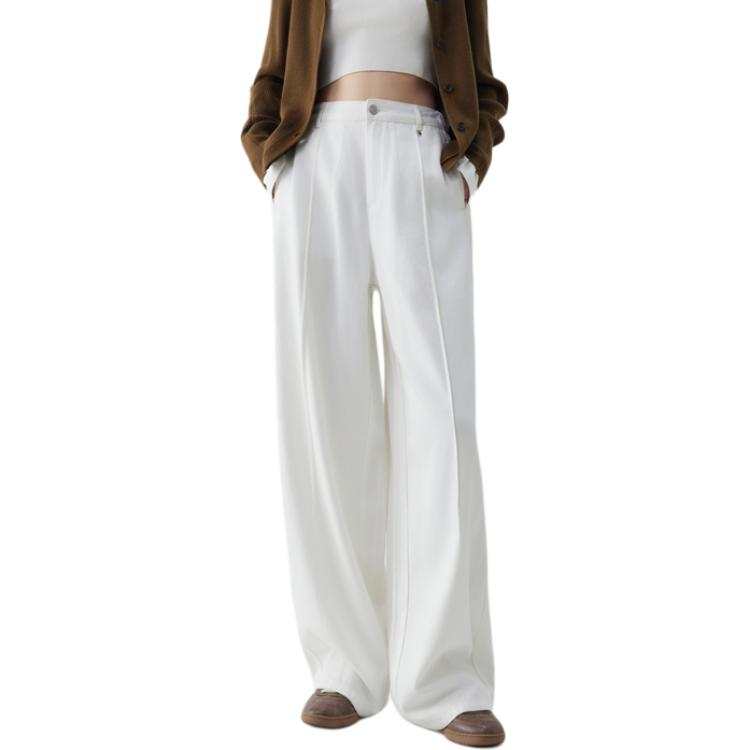 ELLE Jeans Women's White Thin Straight Fit Pants