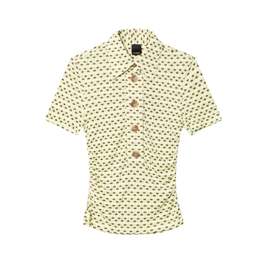 PINKO Polo Shirts Women's Yellow Straight Fit