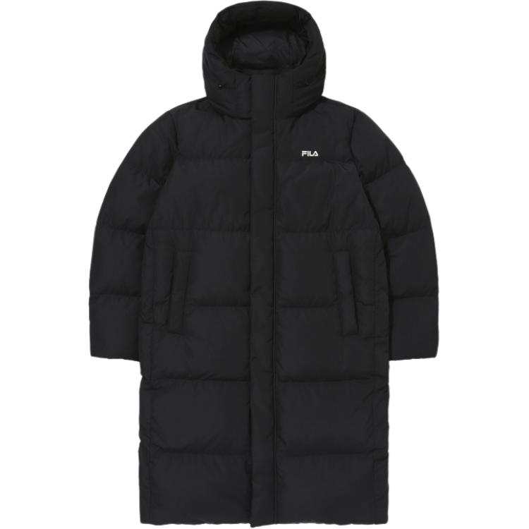 FILA FILA Down Jackets Unisex Black Hooded Thickened