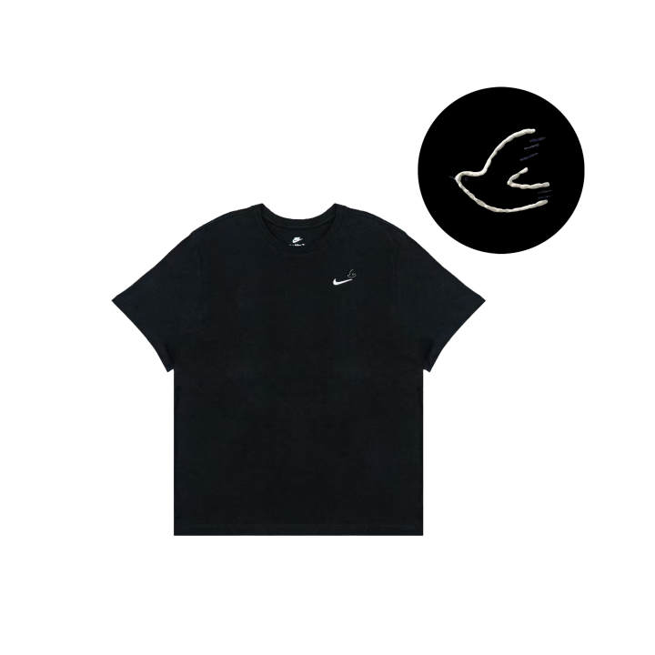 Nike Nike Sportswear T Shirts Men's Black Crew Neck Moderate Straight Fit