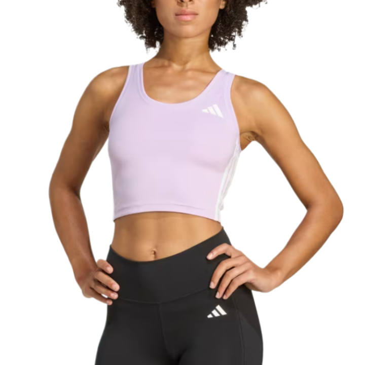 Adidas Adidas Free Shipping With AdiClub Train Essentials 3 Stripes Crop Tank Top