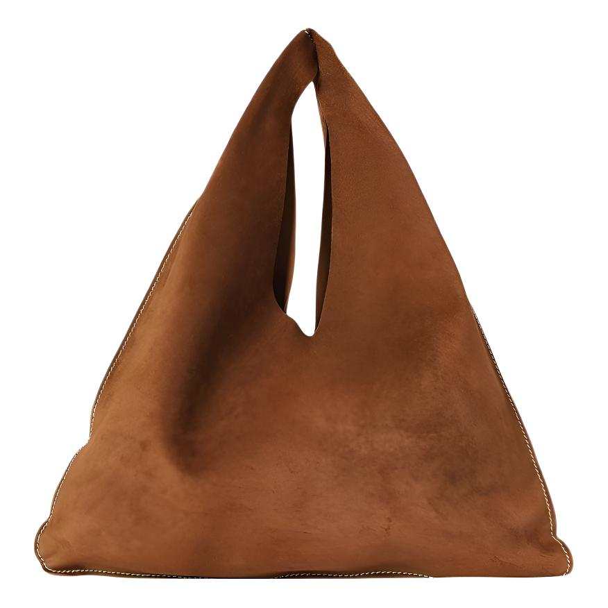 THE ROW Suede Calfskin Handbag Small Women's Tan