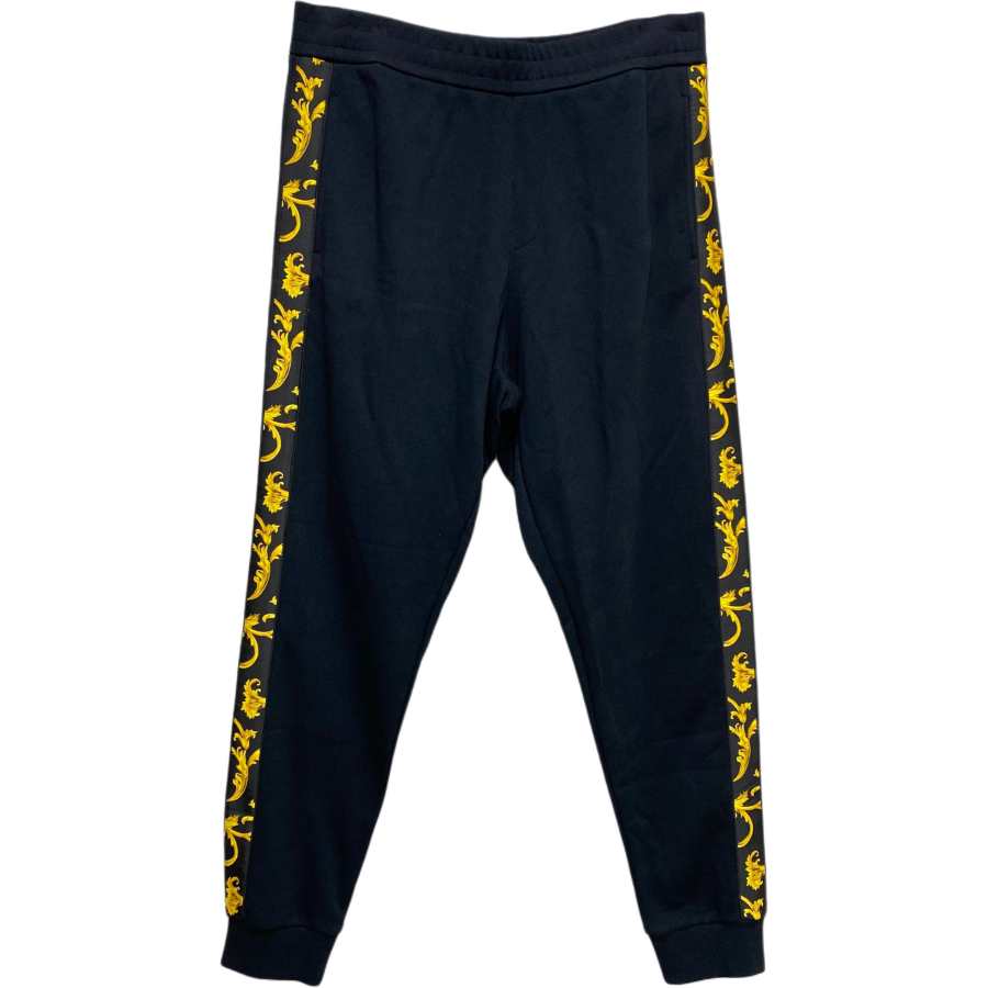VERSACE VERSACE Casual Pants Men's Black Moderate Cuffed Pants