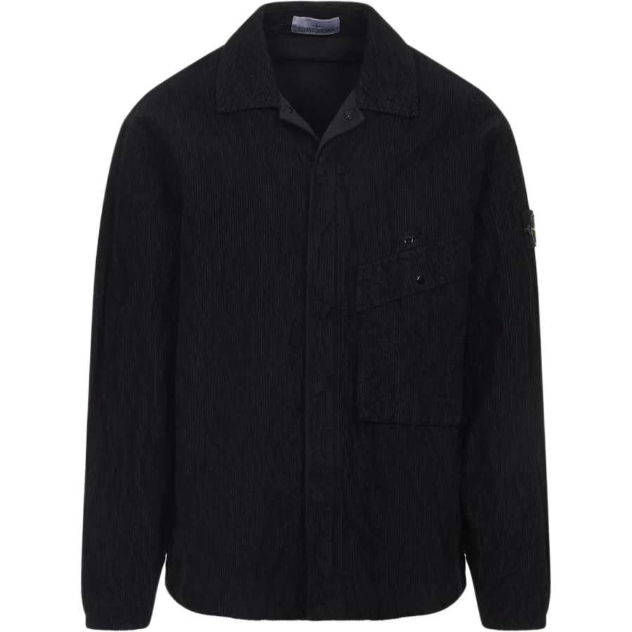 STONE ISLAND Logo Patch Long Sleeved Overshirt