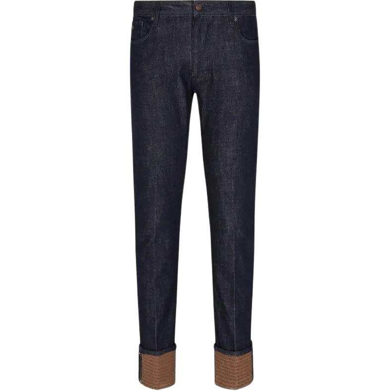 Emporio Armani five-pocket cuffed jeans