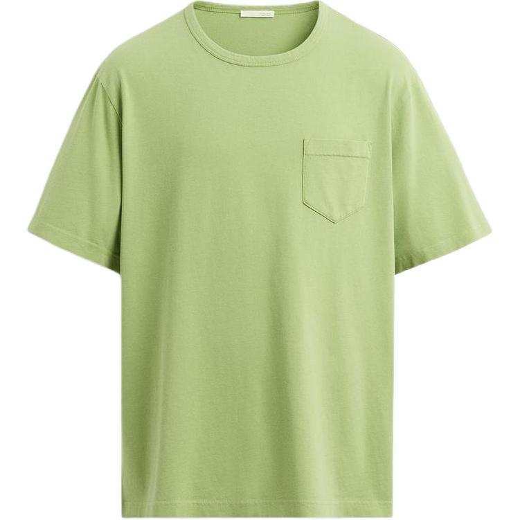 ZARA T Shirts Men's Green Crew Neck