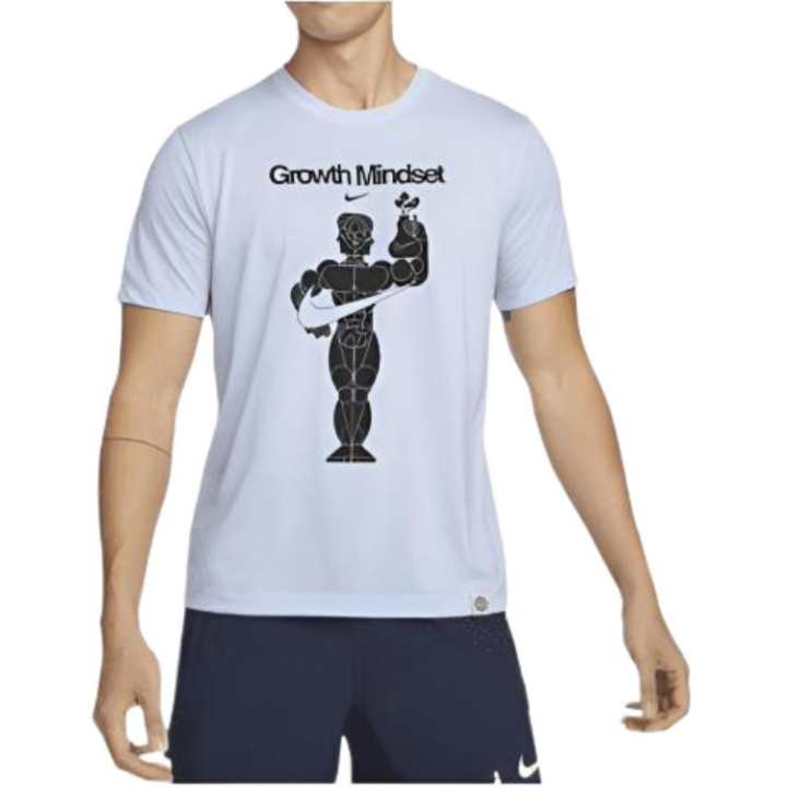 Nike Nike T Shirts Men's Blue Crew Neck Moderate Straight Fit