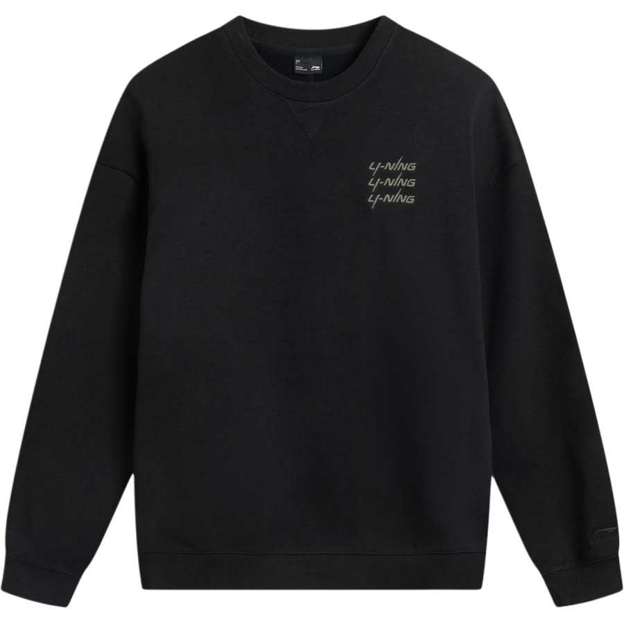 Li-Ning Li Ning Sports Life Collection Crew Neck Letter Fleece Lined Sweatshirt Unisex