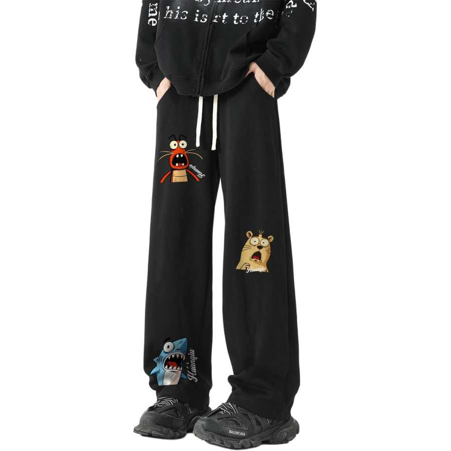 HUANQIU Knitted Sweatpants Unisex