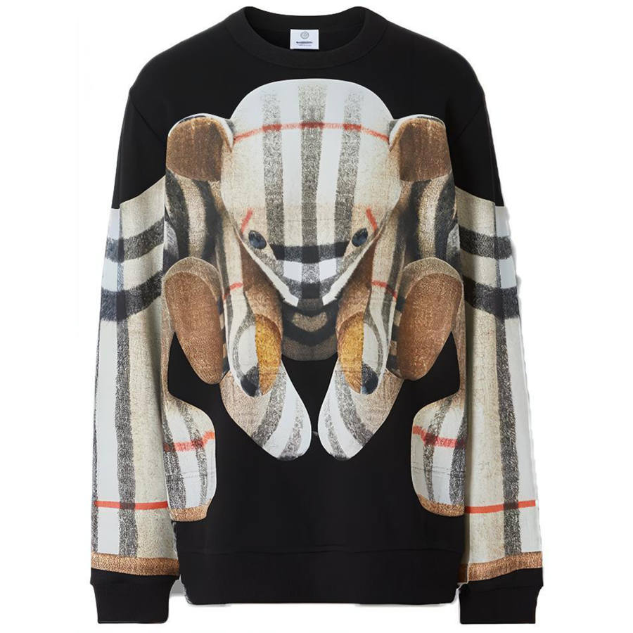 Burberry Burberry Thomas Bear Print Cotton Oversized Sweatshirt