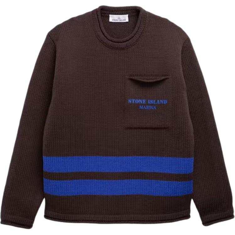 Stone Island pocket-detail striped sweater