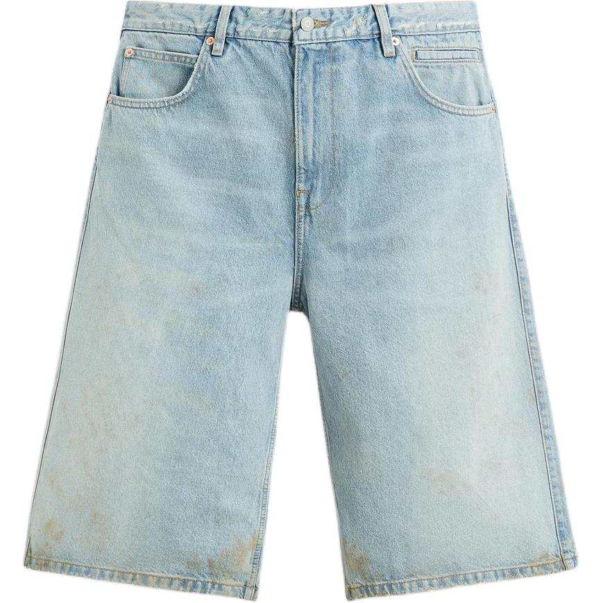 ZARA Denim Shorts Unisex Light Blue Moderate