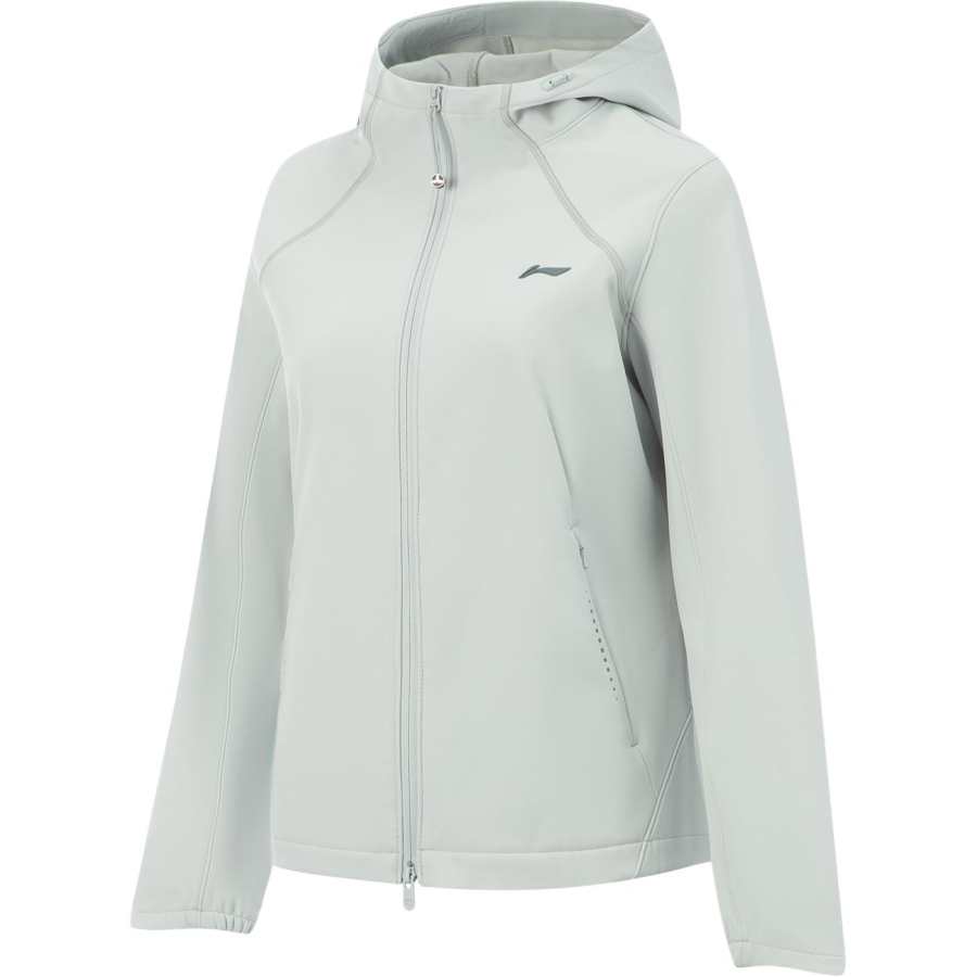 Li-Ning Li Ning Fitness Series Trench Coat Women's Elegant Gray