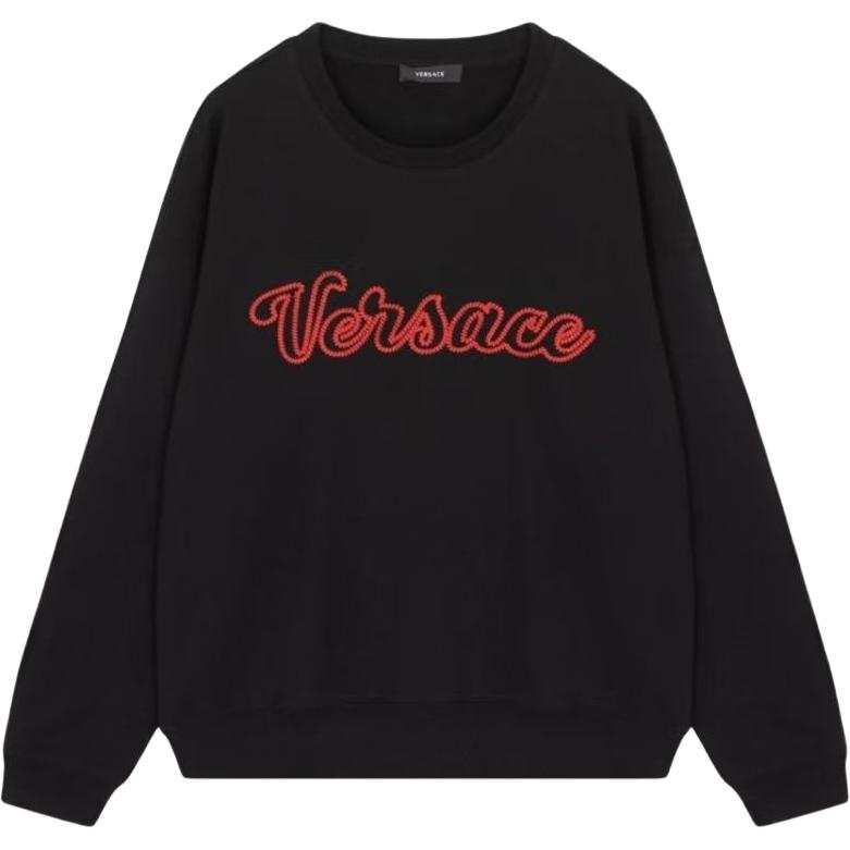 VERSACE VERSACE Sweatshirts Men's Black Crew Neck Moderate