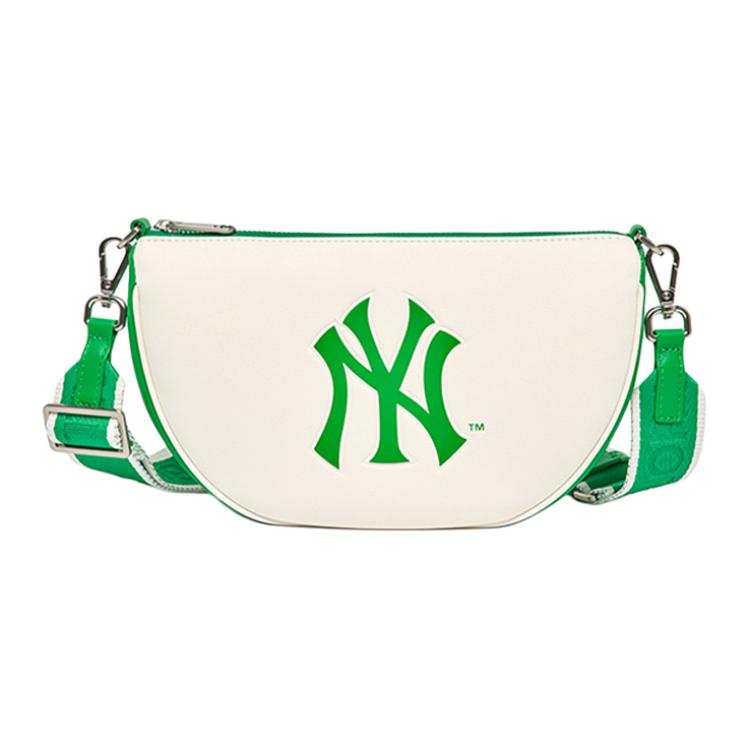 MLB MLB Artificial Leather Polyester Shoulder Bag, Crossbody Bag Unisex Green White Multicolor