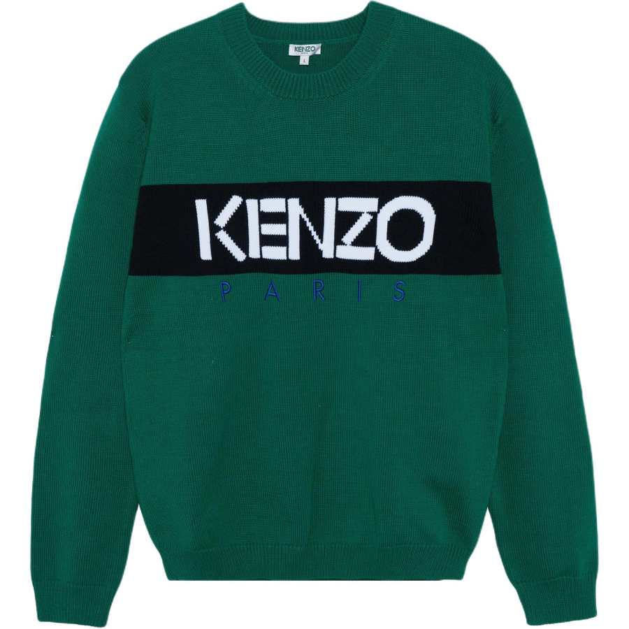 KENZO Knitwear Men's Green Crew Neck Moderate Other