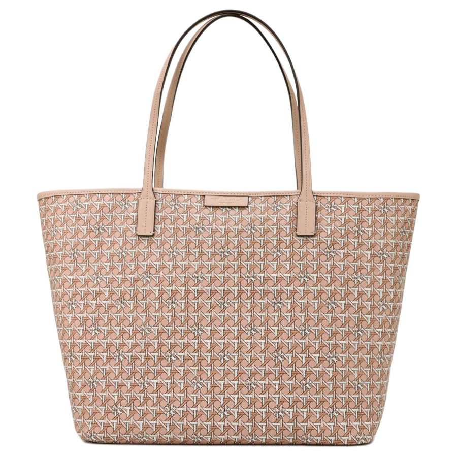 TORY BURCH Canvas Combo Bag, Tote Bag, Shopping Bag, Handbag, Shoulder Bag Medium Women's Peach Pink