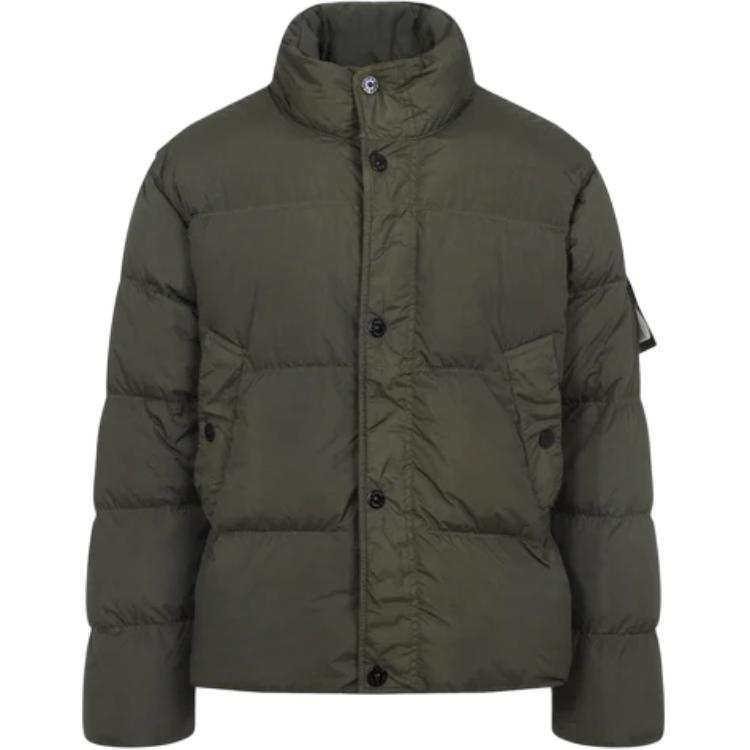 STONE ISLAND STONE ISLAND Logo Patch High Neck Puffer Jacket