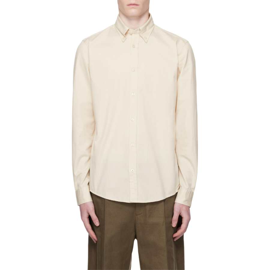 HUGO BOSS Shirts Men's Ecru Lapel Moderate Other
